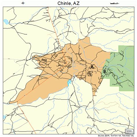 Chinle Arizona Street Map 0412770