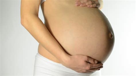 Nude Pregnant Women Stroking Belly Stock Footage Video 4911557 Shutterstock