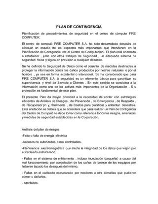 Plan De Contingencia PDF