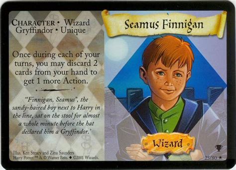 Seamus Finnigan Trading Card Harry Potter Wiki Fandom