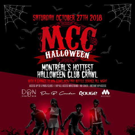 Montreal Halloween Mtl Club Crawl 2018