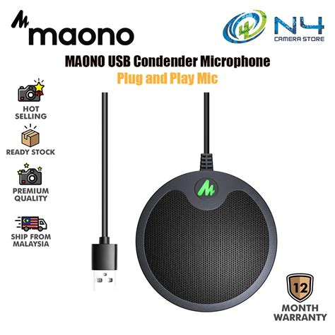 MAONO AU-BM10 USB Conference Microphone Boundary Meeting Mic with Mute ...