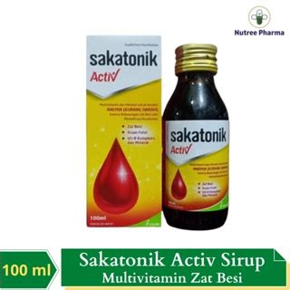 Jual Sakatonik Activ Sirup 100 Ml Multivitamin Zat Besi Shopee