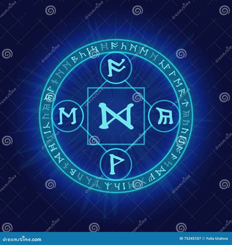 Pagan Ritual Rings with Celtic Runic Symbols Stock Vector ...