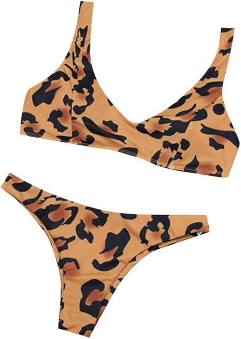 Bikini Leopard Push Up Br Silien Maillot De Bain Pieces Ensembles Deux Pieces Sexy Mode Pas