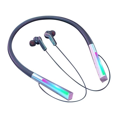 Deyuer Neckband Earphone Luminous Noise Reduction Dual Mode Stereo Bass Wireless Bluetooth