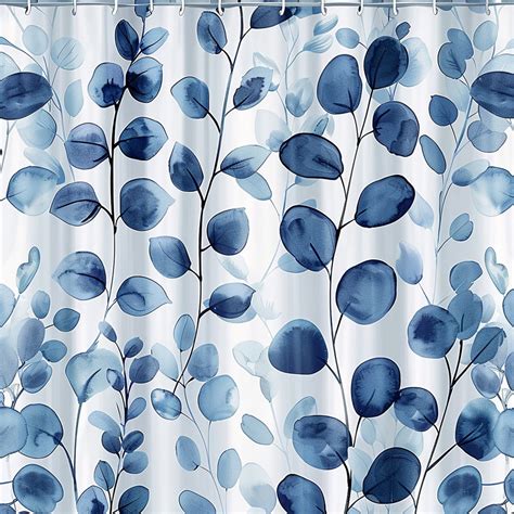 Indulge In Tranquility Eucalyptus Watercolor Shower Curtain A