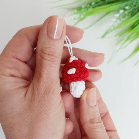 Mushroom Keychain Crochet Pattern