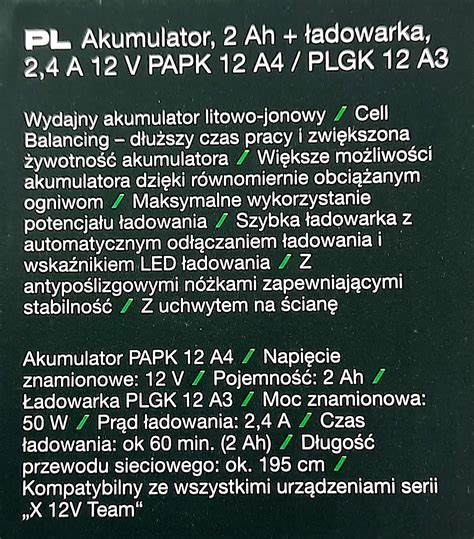 ZESTAW AKUMULATOR I ŁADOWARKA PARKSIDE PAPK 12 A4 JAK NOWY Loombard pl