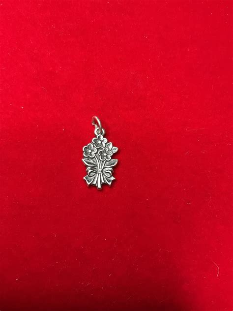 James Avery Sterling Silver Flower Bouquet Charm Gem