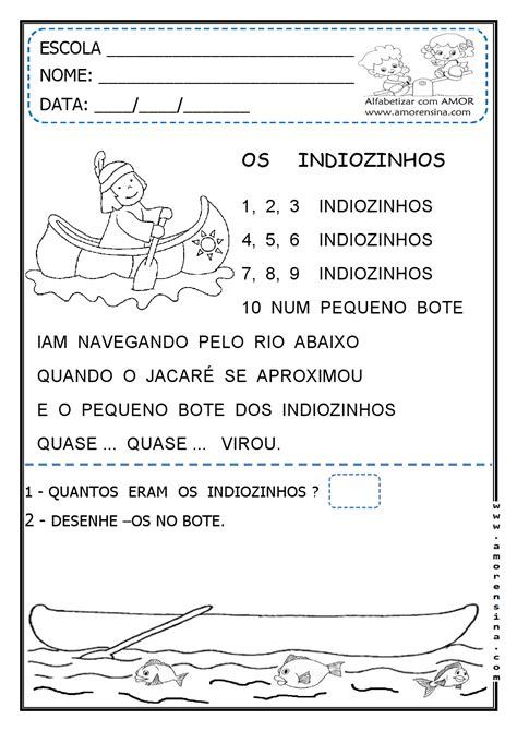 OS INDIOZINHOS MÚSICA E ATIVIDADES 2º PERÍODO 1º ANO