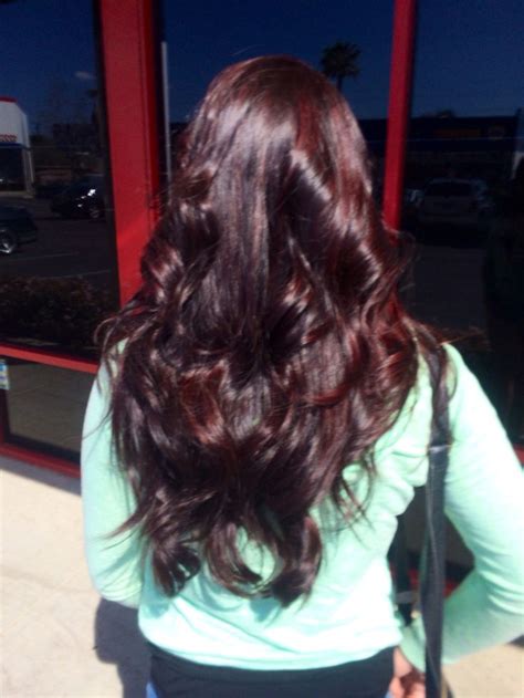 Deep red hair color, haircut, long hair | Deep red hair, Deep red hair ...