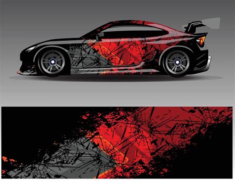 Car wrap design vector. Graphic abstract stripe racing background kit ...