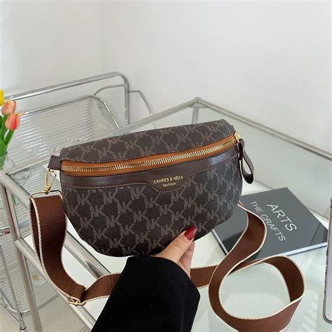 Kadın Göğüs Çantası Lüks PU Deri Bel Çantası Omuz Crossbody Göğüs Çanta