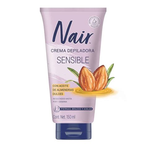 Crema Depiladora Nair Corporal Piel Sensible Con Aceite De Almendras