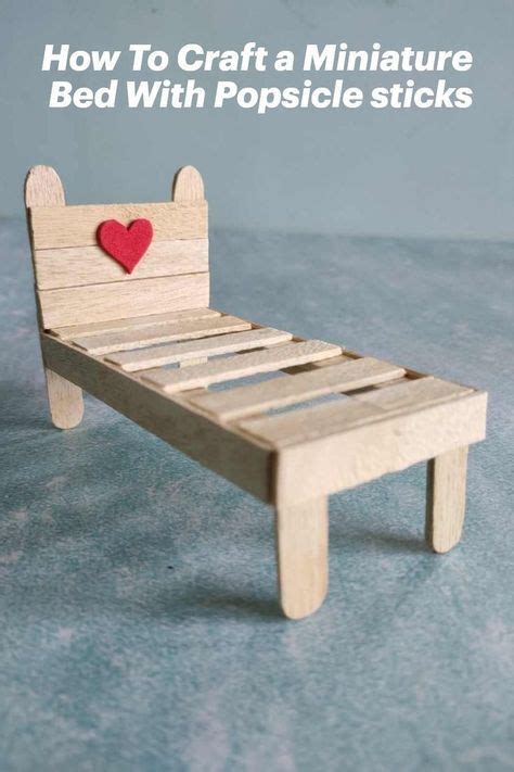Today, we have created an adorable little miniature bed, from popsicle ...