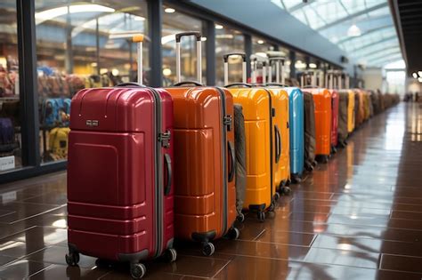 Premium AI Image | airport suitcases