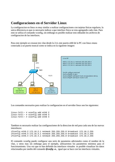 Enrutamiento Entre Vlan Por Medio De Un Servidor Linux PDF Descarga