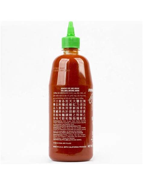 Sriracha Hot Red Chilli Sauce 793g Victoria Fruit Palace