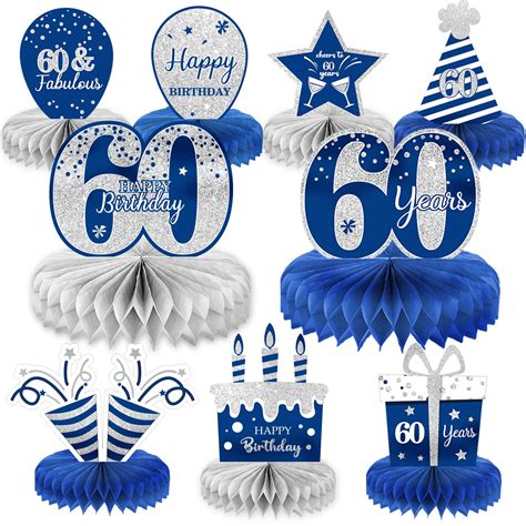 Buy Pieces Blue Silver Th Birthday Decorations Th Birthday