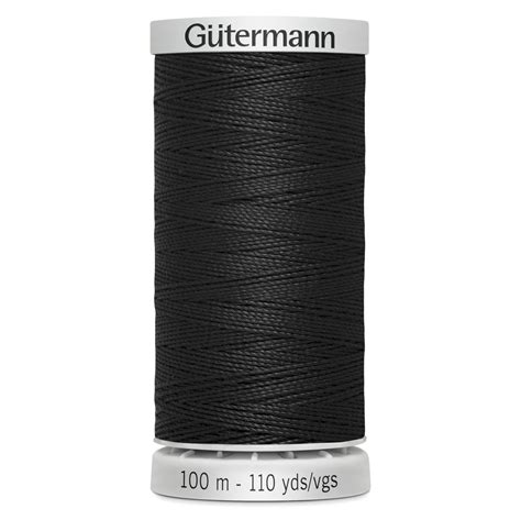 Col 000 Gutermann Extra Strong Thread 100m Black