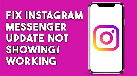 How To Fix Instagram Messenger Update Not Showing Working Youtube