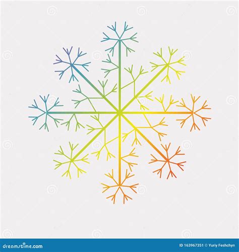 Rainbow Snowflake 82e