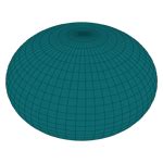calculate  surface area   oblate spheroid smart conversion