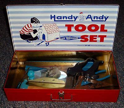 Handy Andy Tool Set No Metal Tool Box With Genuine Blue Diamond