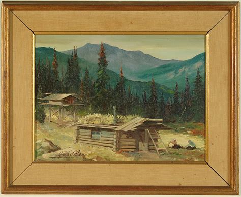 Lot Harvey B Goodale Oil On Canvas Alaska Alaskan Cache