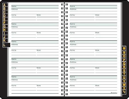 AT A GLANCE Telefones agenda de endereços impressão grande 500