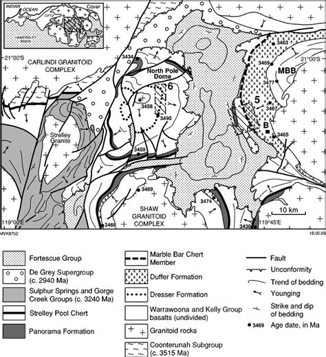 Simplified Geology Of Part Of The East Pilbara Granite Greenstone