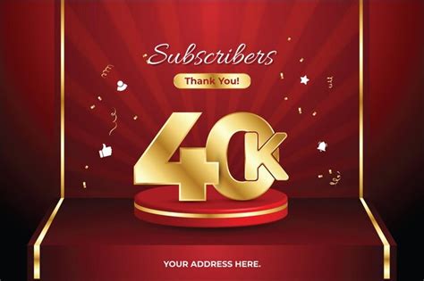 Premium Vector Celebration K Subscribers Social Media Banner Template