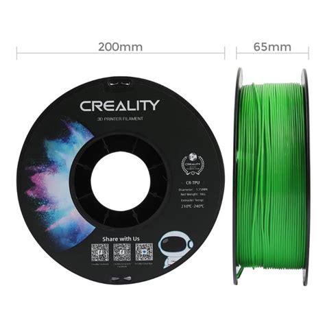 Filamento Tpu 1kg Verde Creality Filamentos