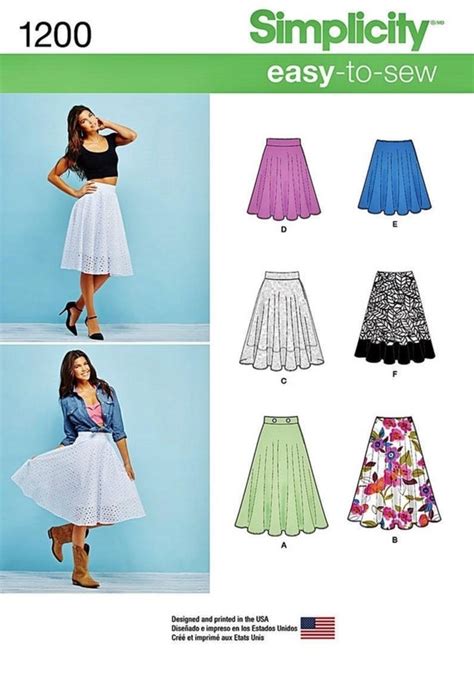 Sewing Pattern Flared Skirt Pattern Circle Skirt Pattern Etsy