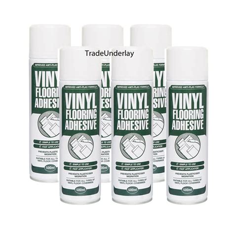 Buy Vinyl flooring spray adhesive - 6 x 500ml - TradeUnderlay. com