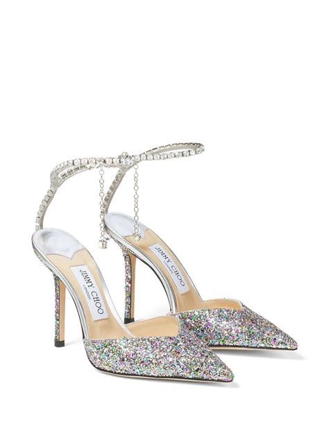 Jimmy Choo Saeda Pumps Mit Glitter 100mm Farfetch