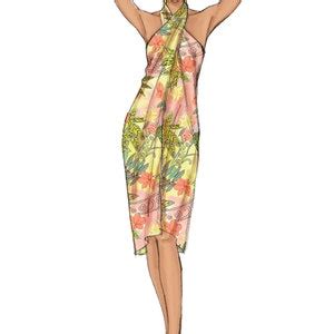 Butterick B Misses Swimsuit Bikini And Wrap Etsy