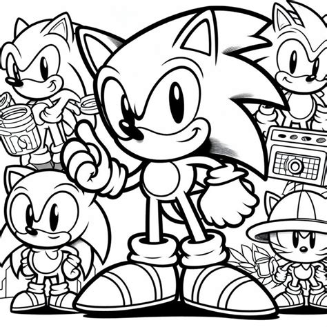 Sonic Correndo Clássico Desenho para Colorir Pintar e Colorir