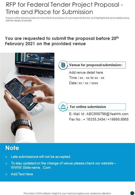 RFP For Federal Tender Project Proposal Time Place Submission One Pager