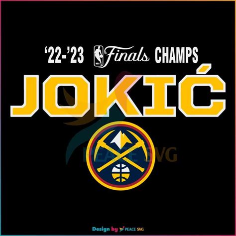 Nikola Jokic Denver Nuggets NBA Finals Champions SVG PeaceSVG