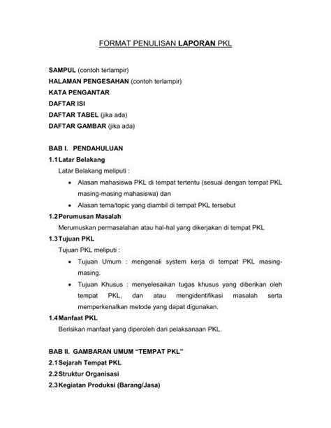 Format Penulisan Laporan Pkl Mahasiswa Arsitektur IMAGESEE 51156 Hot