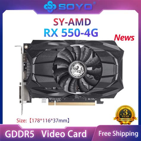 Soyo Full New Amd Gpu Radeon Rx 550 4g Gpu Gddr5 14nm Computer Pc