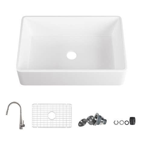 DeerValley Feast 33 L X 20 W Farmhouse Kitchen Sink With Faucet Wayfair