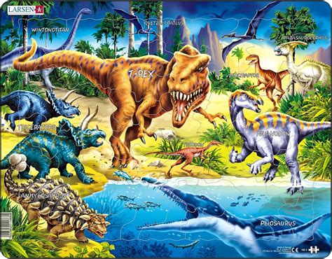 Larsen NB3 Dinosauri Del Periodo Cretaceo Edizione Neutro Puzzle