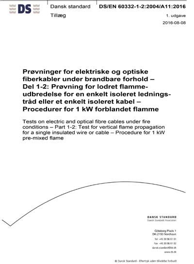 Ds En A Tests On Electric And Optical Fibre