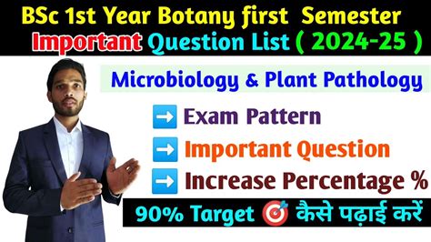 Bsc First Year Botany St Semester First Paper Important Question List