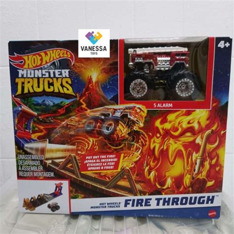 Promo Hot Wheels Monster Trucks Playset Fire Through Mattel Gyl09 Diskon 23 Di Seller Qairina