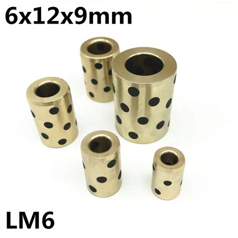 Pcs X X Mm Linear Graphite Copper Set Bearing Copper Bushing Oil