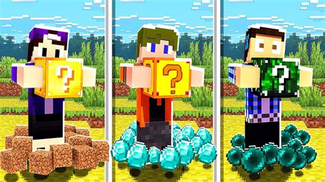 Desafio Da Lucky Block De Noob Vs Pro Vs Hacker No Minecraft Youtube